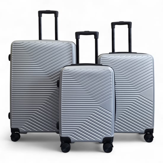 Harde zilveren koffer, robuuste 8-wiel handbagagekoffer - Image 2