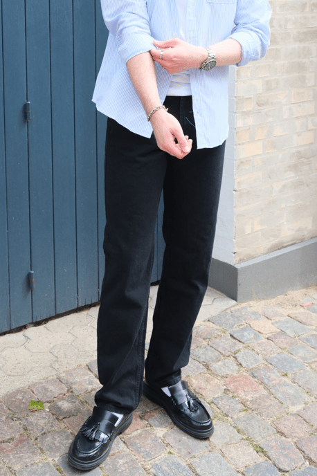 Relaxed Fit Jeans - Solid Black - Image 2