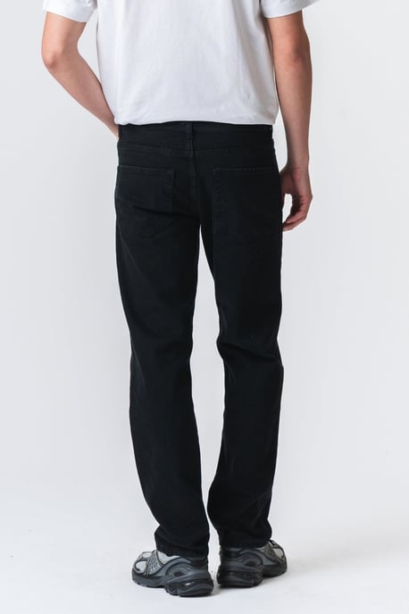 Relaxed Fit Jeans - Solid Black - Image 4