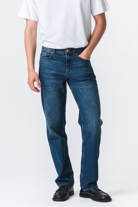 Relaxed Fit Jeans - Mörkblå Denim - Image 1