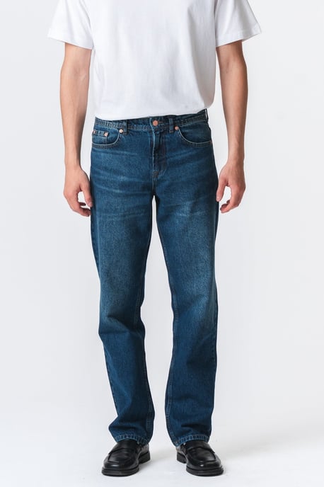 Relaxed Fit Jeans - Mörkblå Denim - Image 4