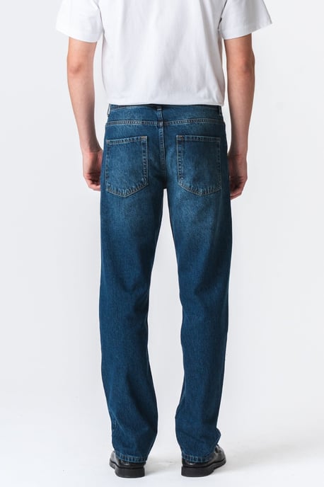 Relaxed Fit Jeans - Mörkblå Denim - Image 5