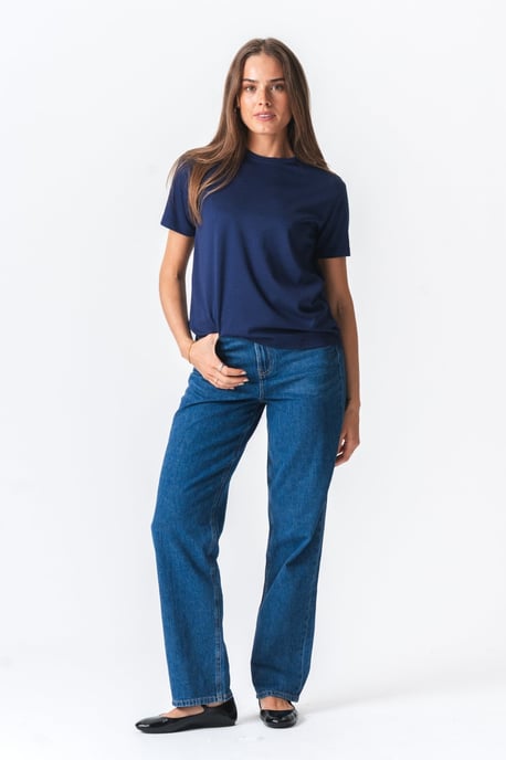 Leah Loose T-shirt - Dark Navy - Image 2