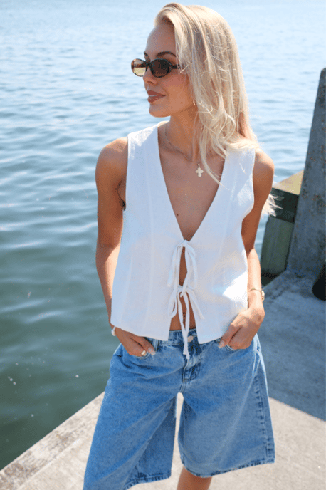 Linneväst - Off White - Image 4