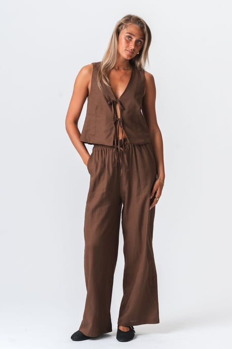 Linnen broek - Bruin - Image 3