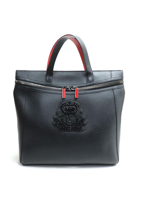 Pre-owned Elegant Leather Tote Bag with Secure Zip Closure - Image 1