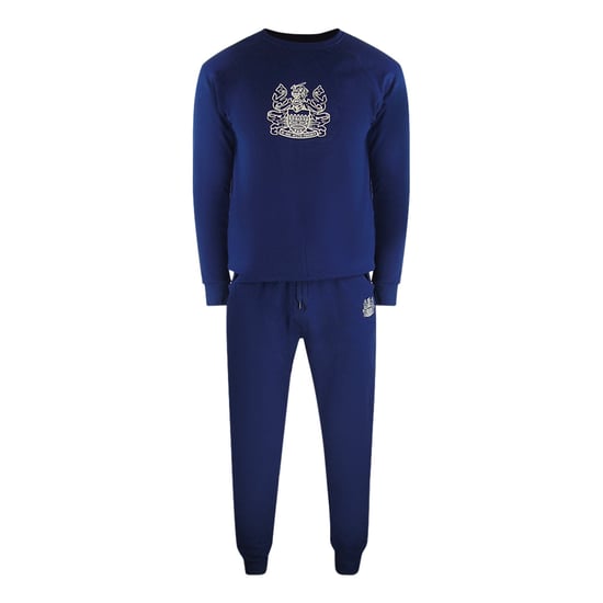 Aquascutum Iconic Crest Marineblauwe Trainingsset Met Ronde Hals - Image 1