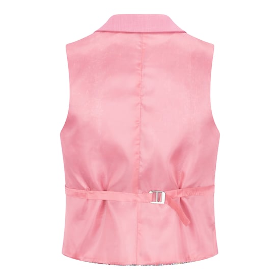 Women's 3 Piece Tailored Fit Plain Pink Formal Office Suit - Image 6