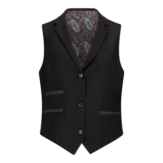 Women's 3 Piece Tailored Fit Plain Black Formal Office Suit - Image 5