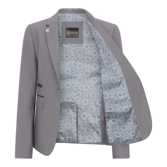 Women's 3 Piece Tailored Fit Plain Grey Formal Office Suit - Image 4
