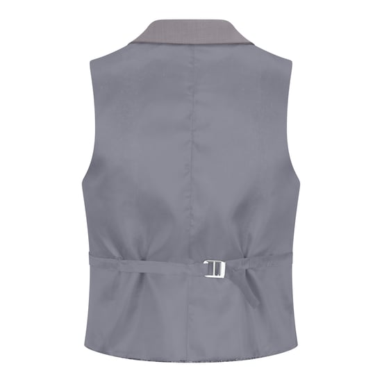 Women's 3 Piece Tailored Fit Plain Grey Formal Office Suit - Image 6