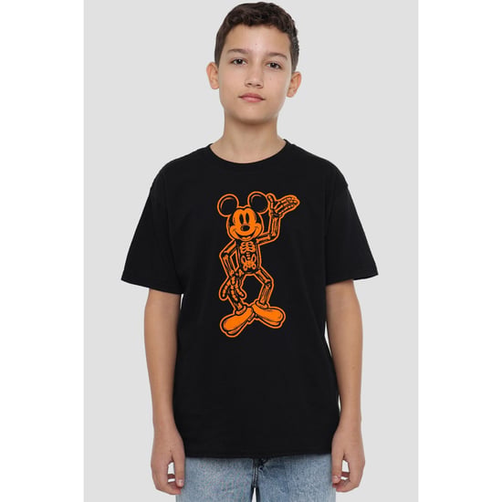 Disney Kinderen/Kinderen Mickey Mouse Skeleton T-Shirt (Zwart) - Image 4