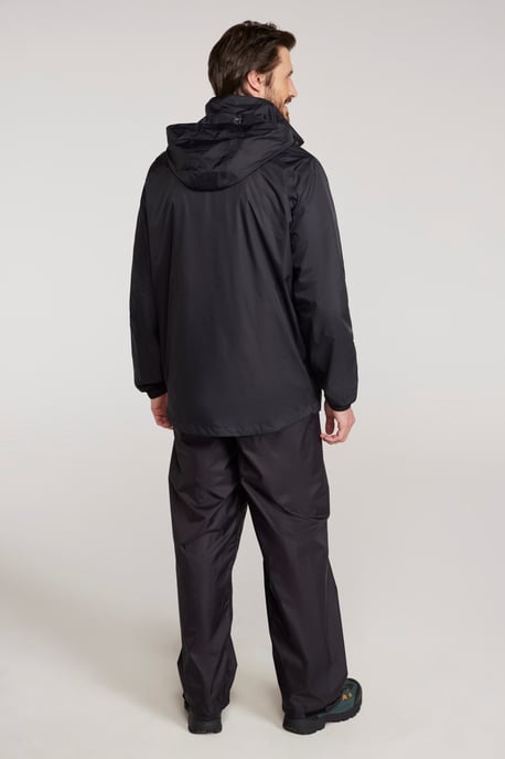 Mens 'Pakka II' Waterproof Packable Breathable Hooded Full Zip Jacket Medium Blue - Image 4