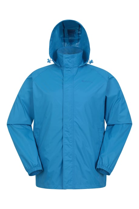 Mens 'Pakka II' Waterproof Packable Breathable Hooded Full Zip Jacket Medium Blue - Image 5