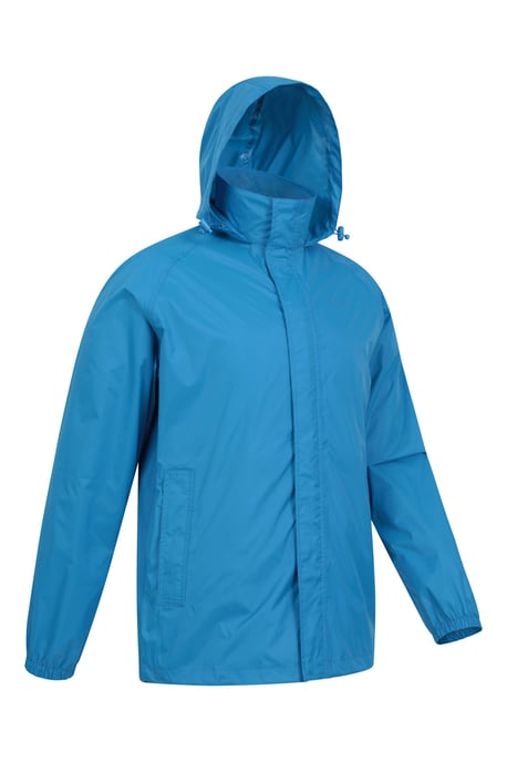 Mens 'Pakka II' Waterproof Packable Breathable Hooded Full Zip Jacket Medium Blue - Image 6