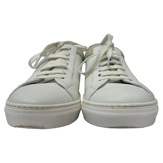 Iris & Ink Low-Top Sneakers in White Leather and Suede - Image 2