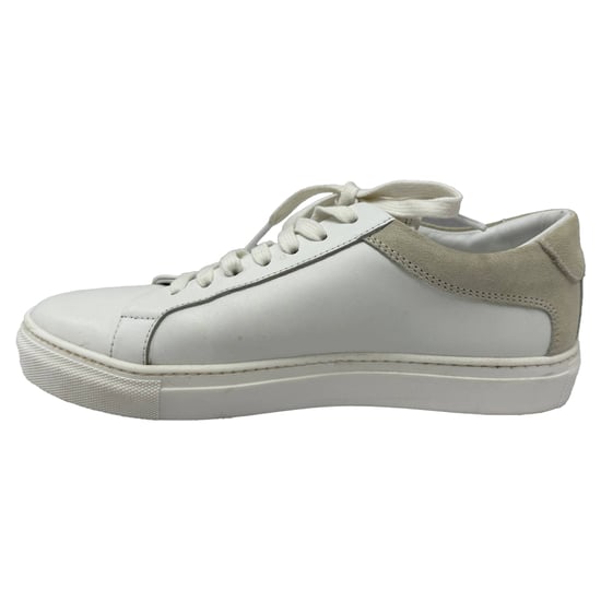 Iris & Ink Low-Top Sneakers in White Leather and Suede - Image 4
