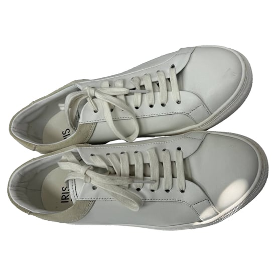 Iris & Ink Low-Top Sneakers in White Leather and Suede - Image 5