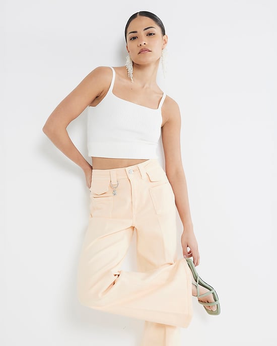 River Island Womens Flared Jeans Petite Orange - Image 2