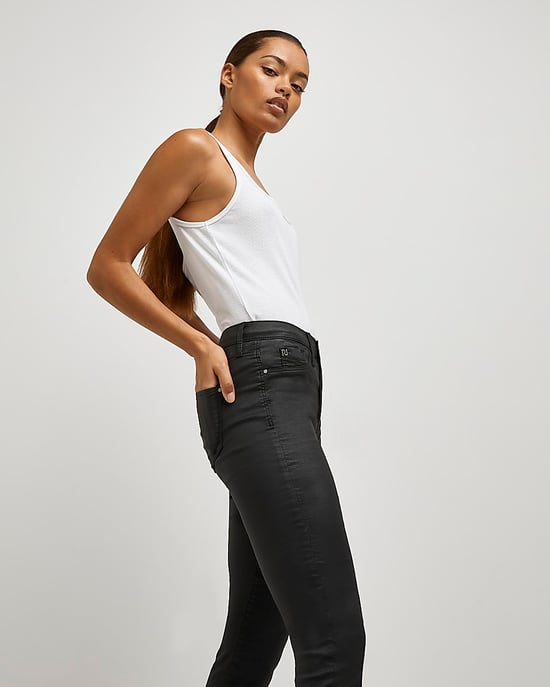 River Island Womens Skinny Jeans Petite Black Coated Molly - Image 4