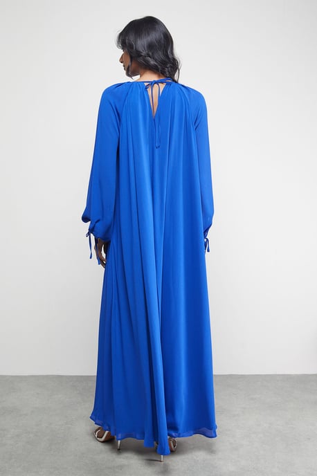 Chiffon High Neck Trapeze Maxi Dress - Image 3