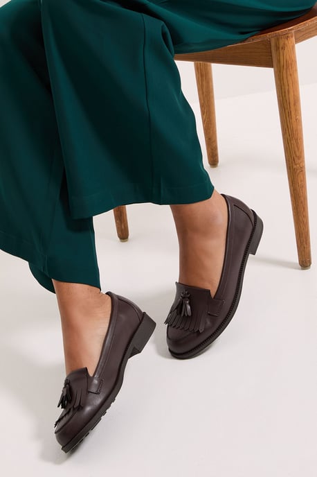 Wide Fit Leigh Fringe Loafers - Image 2
