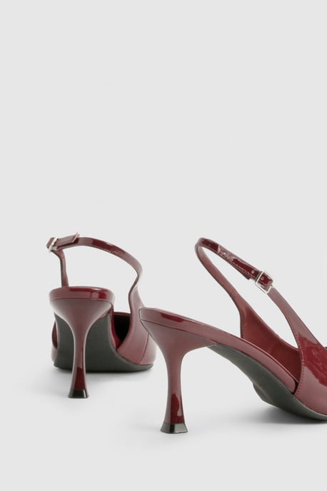 Patent Slingback Pointed Court Shoes - Image 4