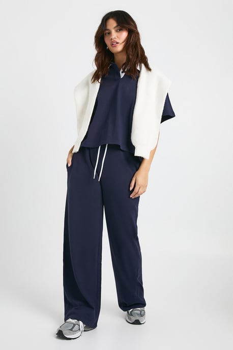 Contrast Drawcord Straight Leg Trouser - Image 1