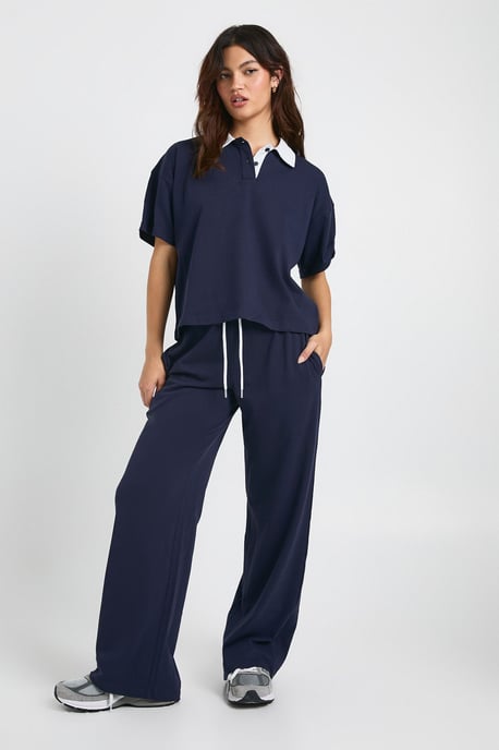 Contrast Drawcord Straight Leg Trouser - Image 3