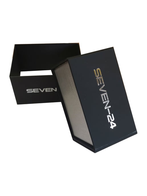 Seven-24 Bracelet Stainless steel with brown leather - Image 2