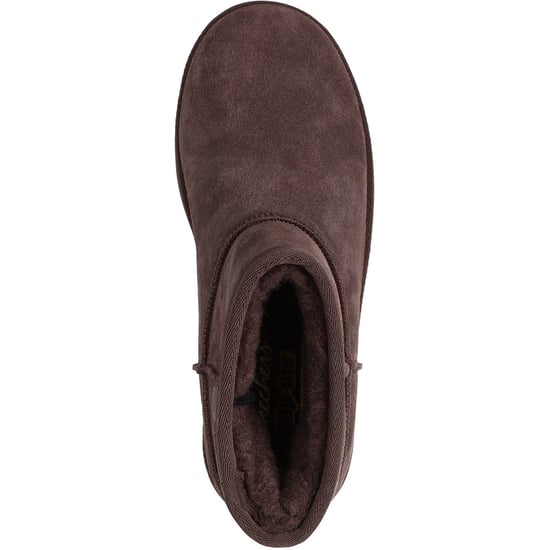 Skechers Keep Cozy Läder Kvinna Choklad Vinter Ankellånga Stövlar - Image 3