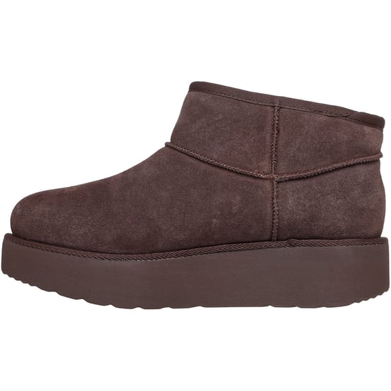 Skechers Keep Cozy Läder Kvinna Choklad Vinter Ankellånga Stövlar - Image 4