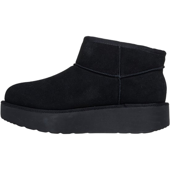 Skechers Keep Cozy Läder Kvinnor Svarta Vinter Ankelstövlar - Image 4