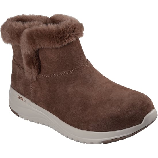 Skechers On-the-GO Stellar - Mysig Steg Läder Dam Choklad Vinter Ankelskor - Image 1