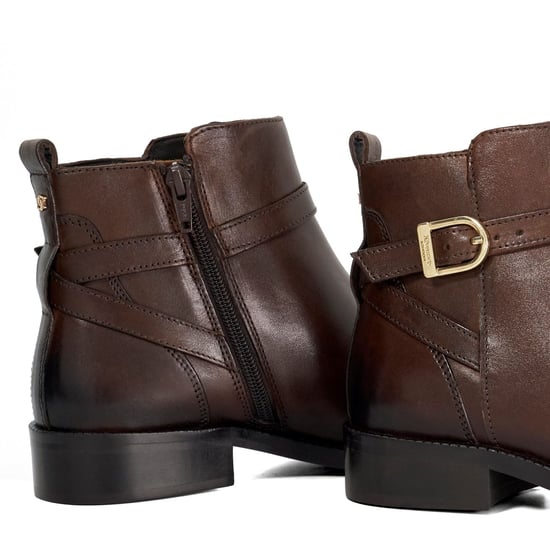 Dune Pemma Leather Women's Brown Boots - Image 5