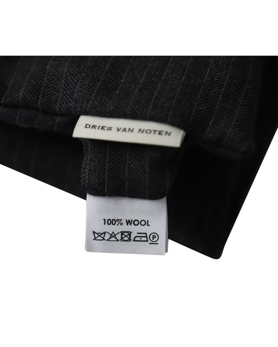 Dries Van Noten Vadderad Halsduk i Grå Ull - Image 4