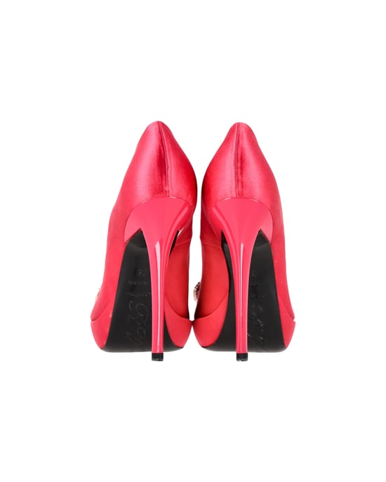 Roger Vivier Fragola Buckle Pumps in Pink Satin - Image 2