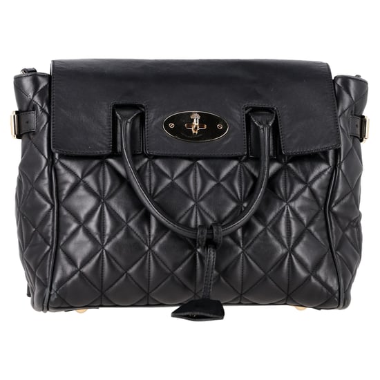 Mulberry Medium Cara Delevingne Quilted Convertible Backpack in Black Leather - Image 1