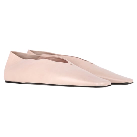 Jil Sander Square-Toe Ballet Flats in Pink Leather - Image 4