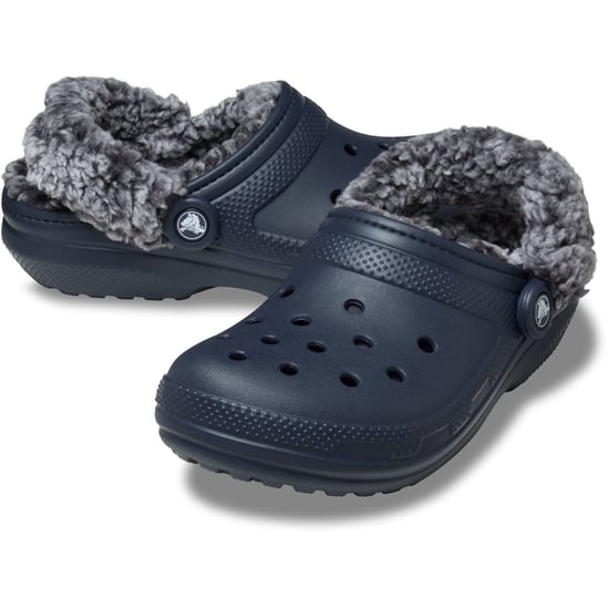 Crocs Classic Fleece Lined Thermoplastic Men's Navy Clogs - Image 3