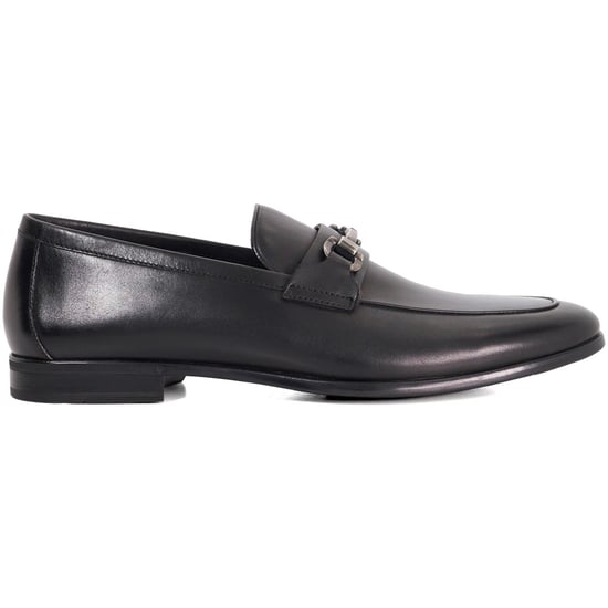 Dune Seymore Leather Men's Black Slip-On Shoes - Image 4