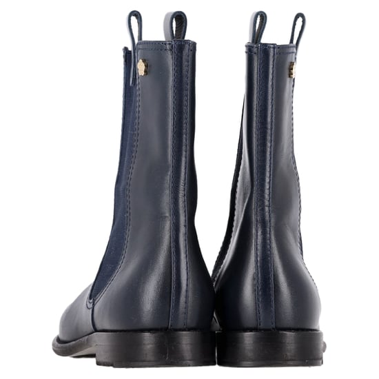 Chanel Chelsea Boots in Navy Blue Leather - Image 5