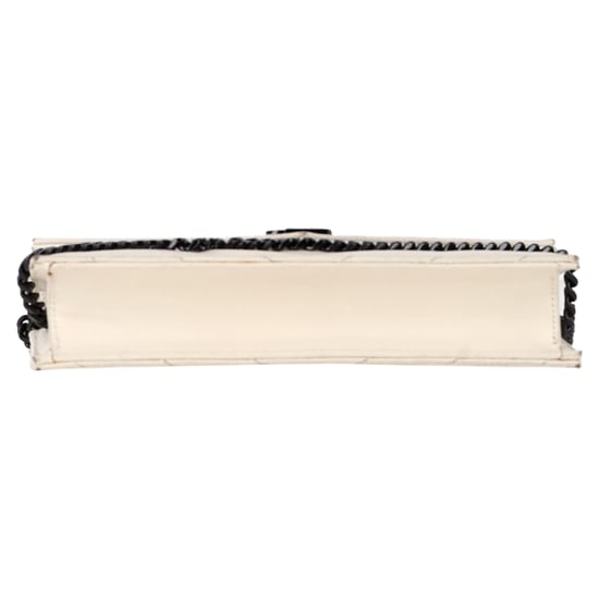 Saint Laurent Matelasse Quilted Grained Envelope Chain Wallet Bag in White Leather - Image 5