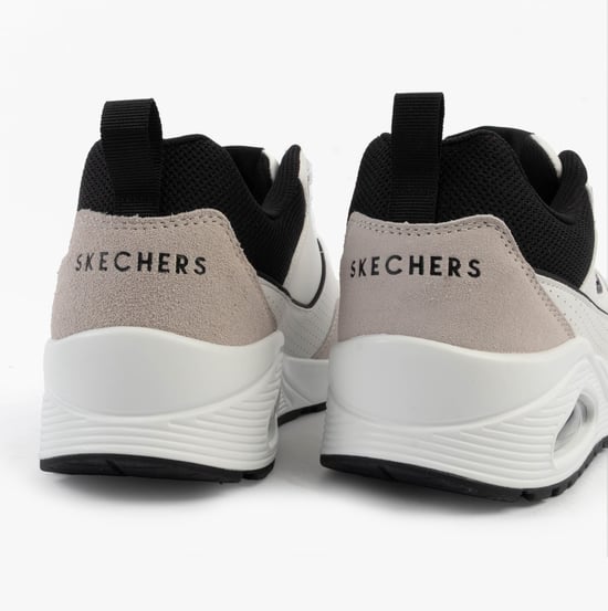 Skechers Uno - Retro One Mens Trainers White Mono/black - Image 5