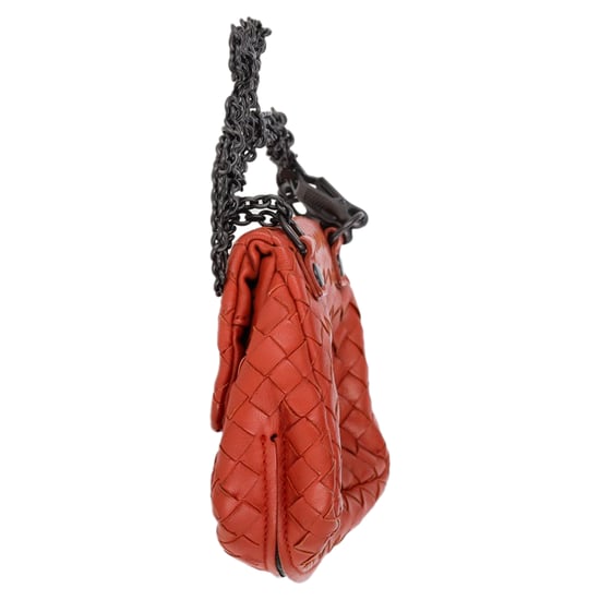 Bottega Veneta Baby Olimpia Shoulder Bag in Orange Nappa leather - Image 4