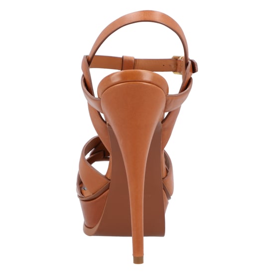 Saint Laurent Tribute Leren Sandalen Bruin - Image 3