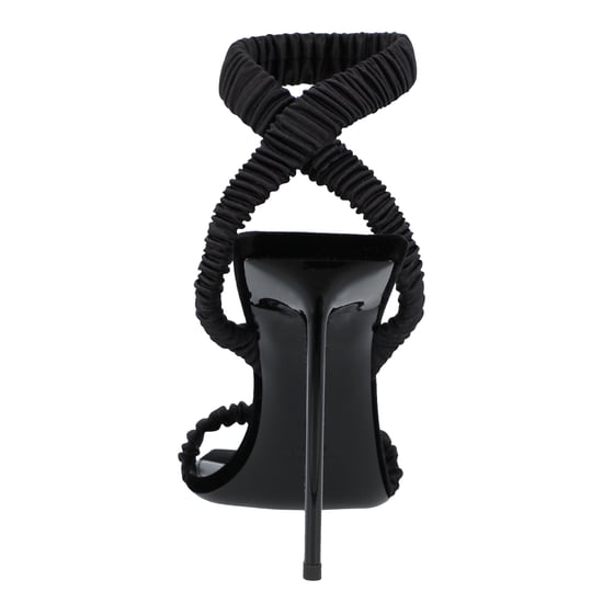 Saint Laurent Pam Sandals In Satin Crepe Black - Image 3