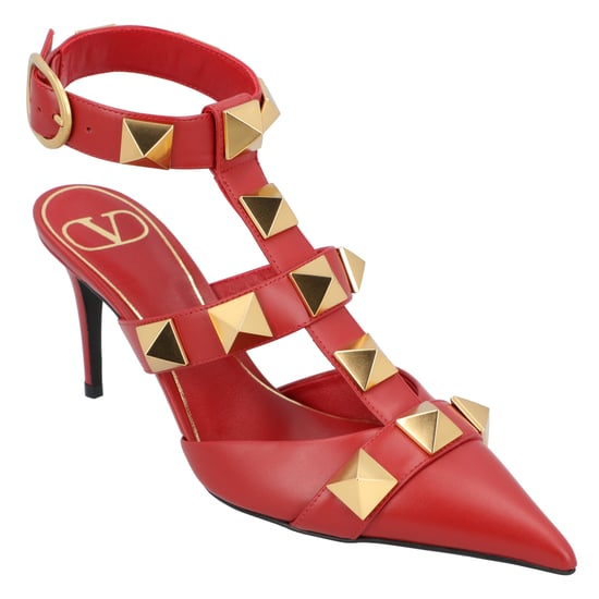 Valentino Roman Stud Pumps 80Mm Red - Image 1