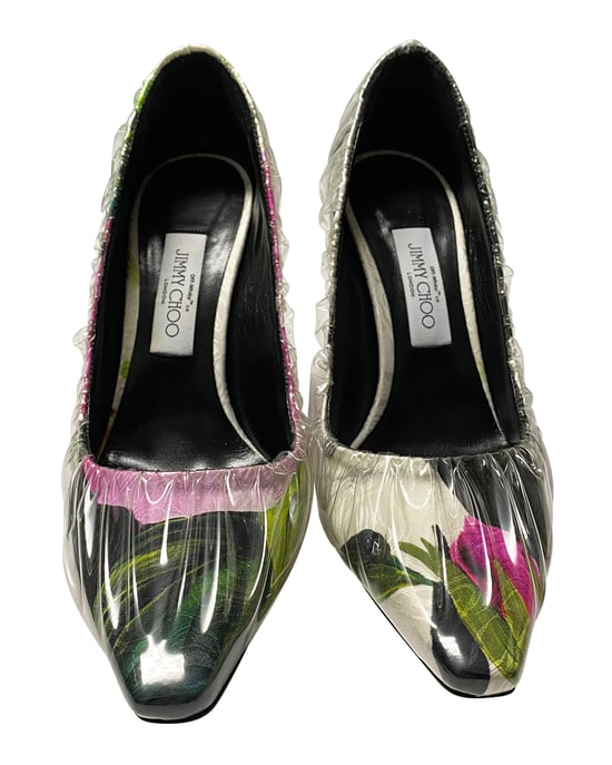 Jimmy Choo x Off-white Anne 100 Pumps in Multicolor Fabric - Image 2