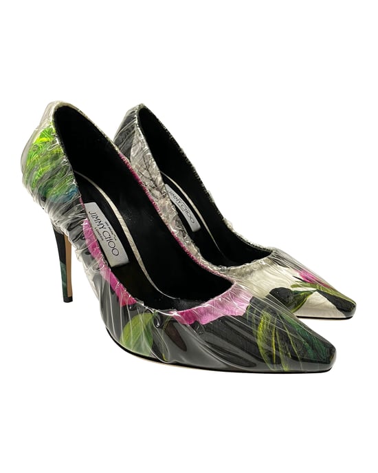 Jimmy Choo x Off-white Anne 100 Pumps in Multicolor Fabric - Image 3